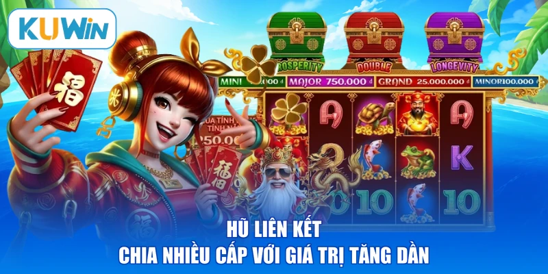 Hũ liên kết chia nhiều cấp với giá trị tăng dần
